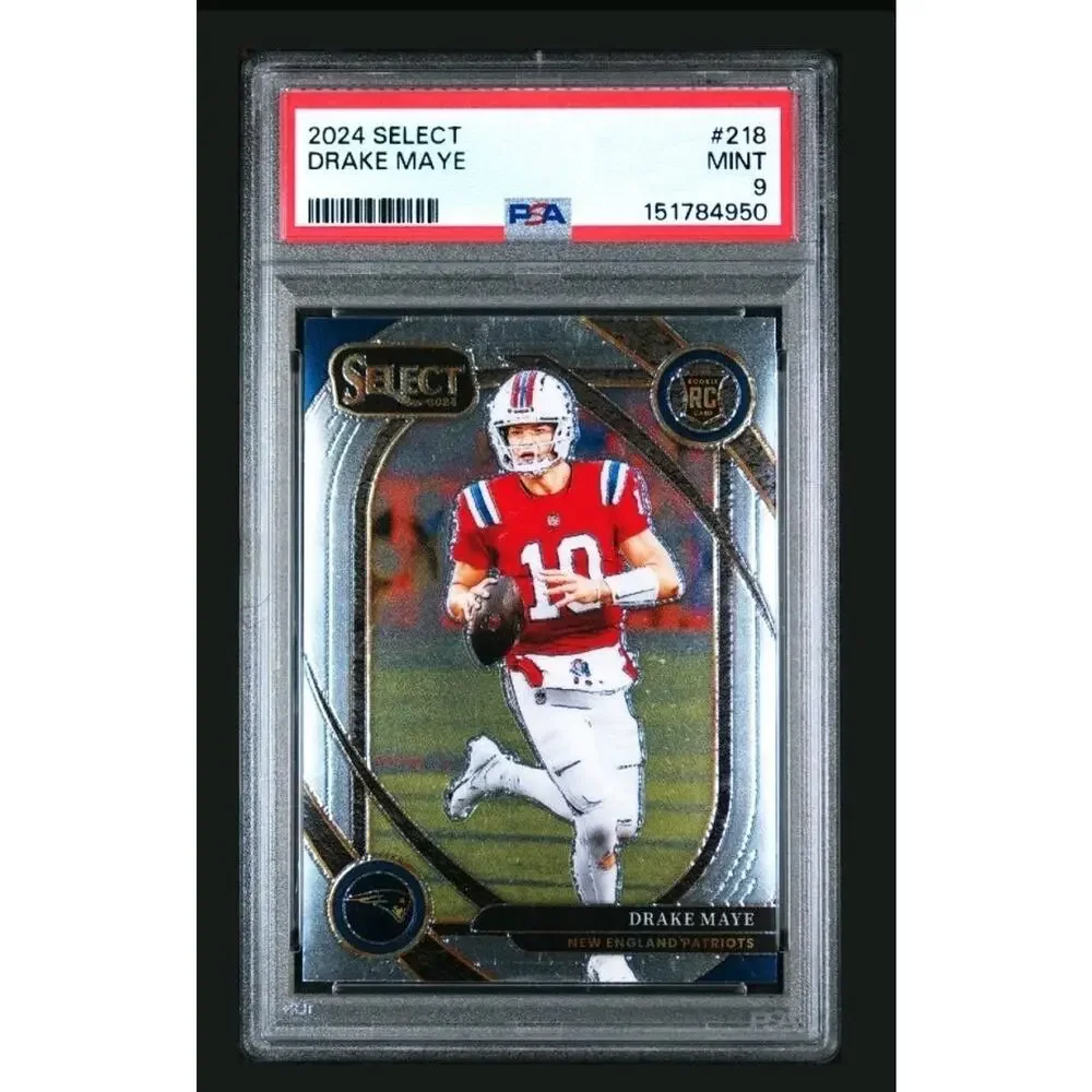 2024 Panini Select Drake Maye #218 Rookie PSA 9 Mint Patriots NFL Football Card